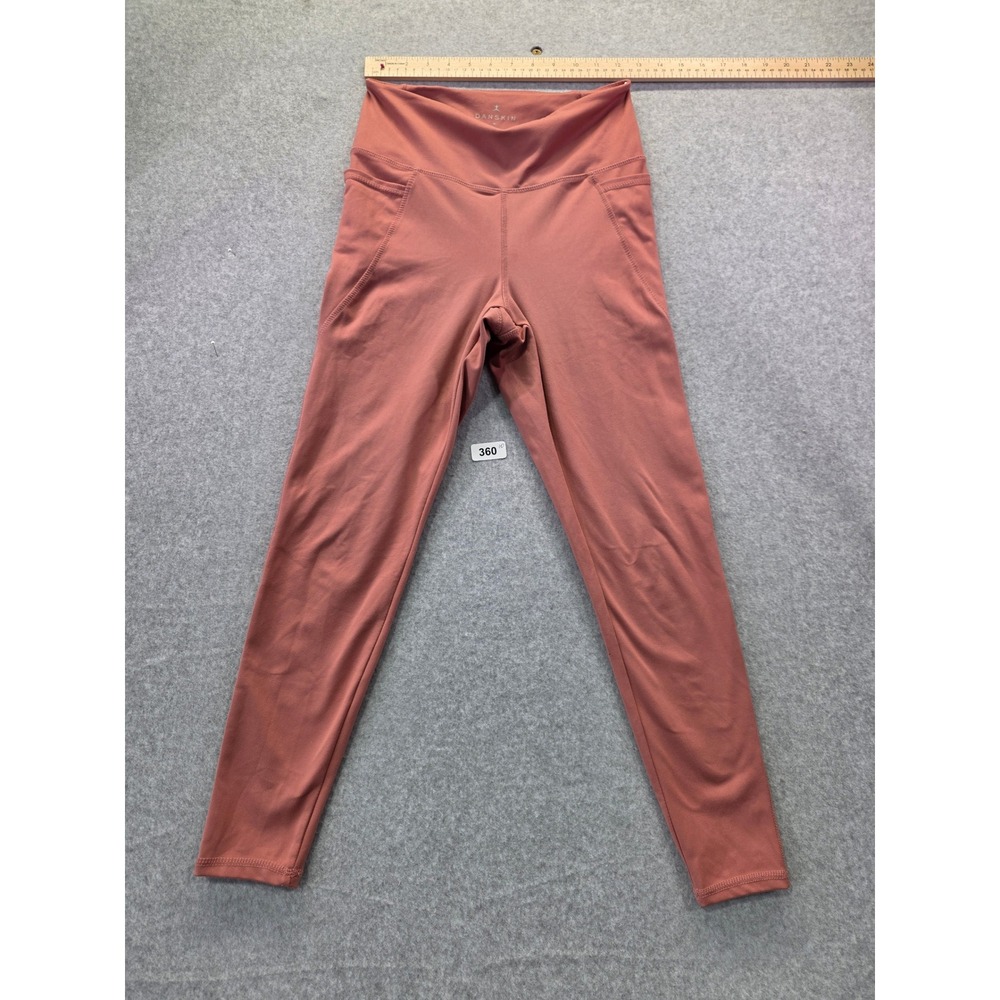 Danskin Womens High Waisted Pocket Leggings Pink M 1580114